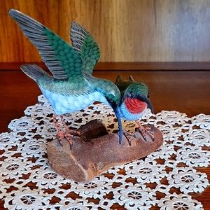 Hand painted hummingbird figure